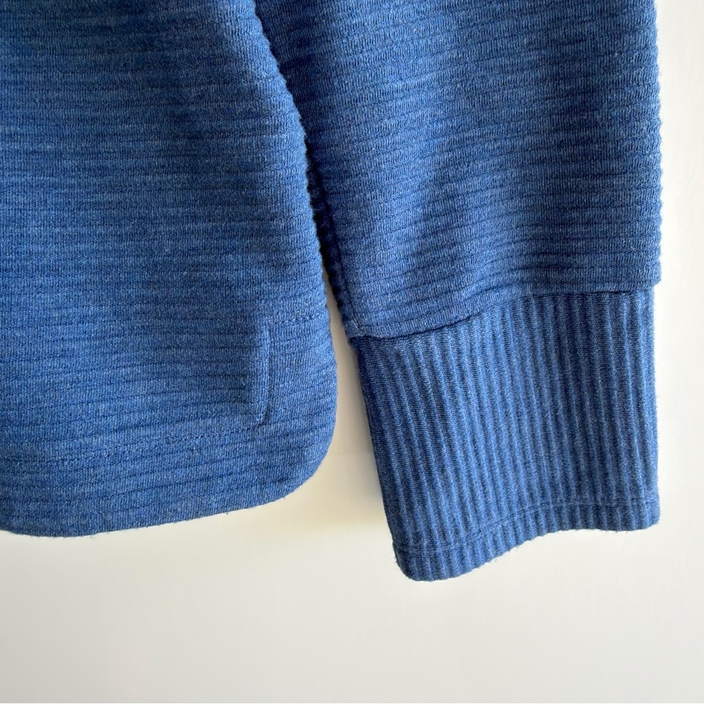 Talbots Ribbed Polo V-Neck Sweater Small Cornflower Blue Cotton Preppy Knit - Picture 8 of 14